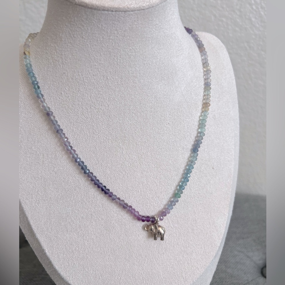 Gorgeous Artisan Made Fluorite & Sterling Silver Necklace ❤️